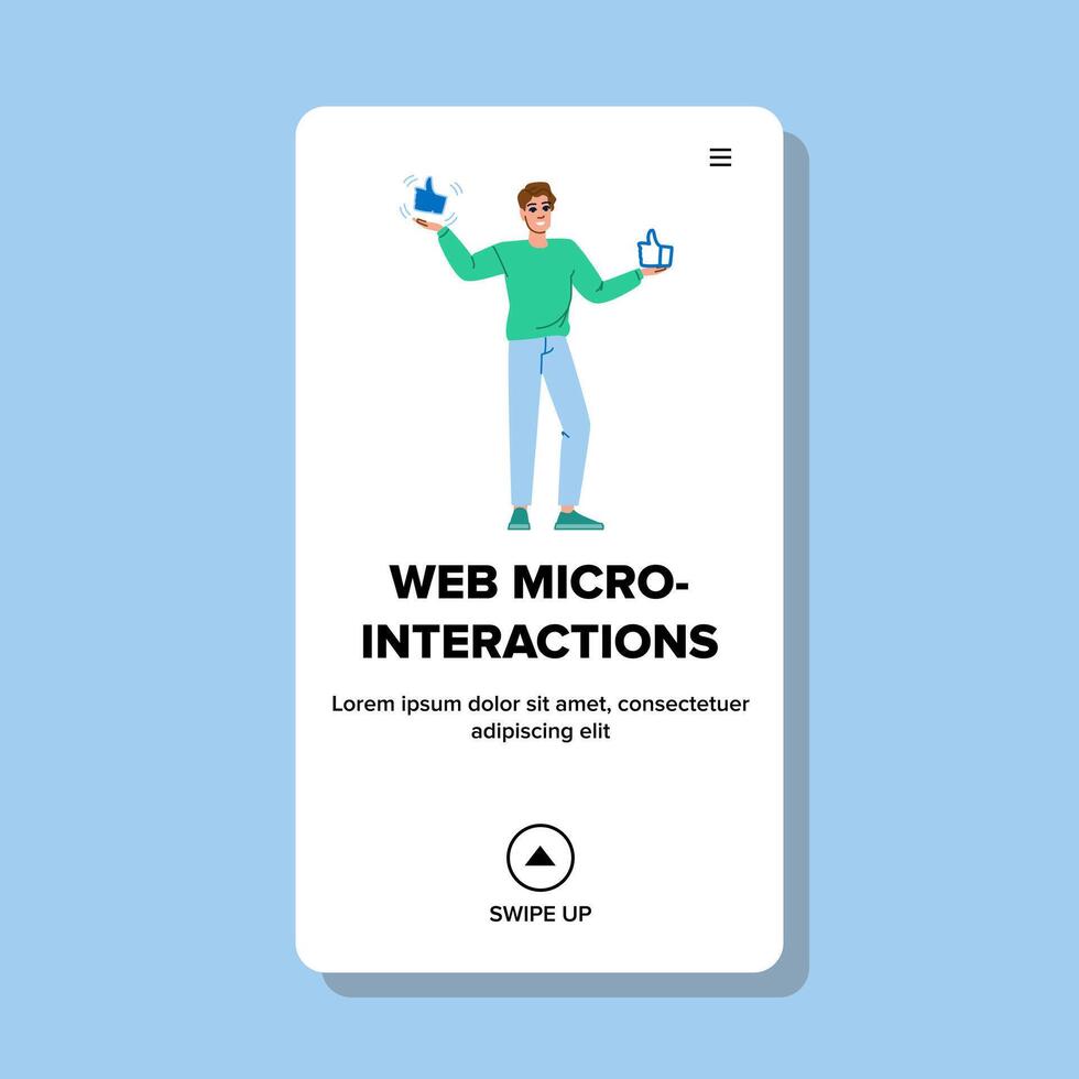 swipe web microinteractions vector
