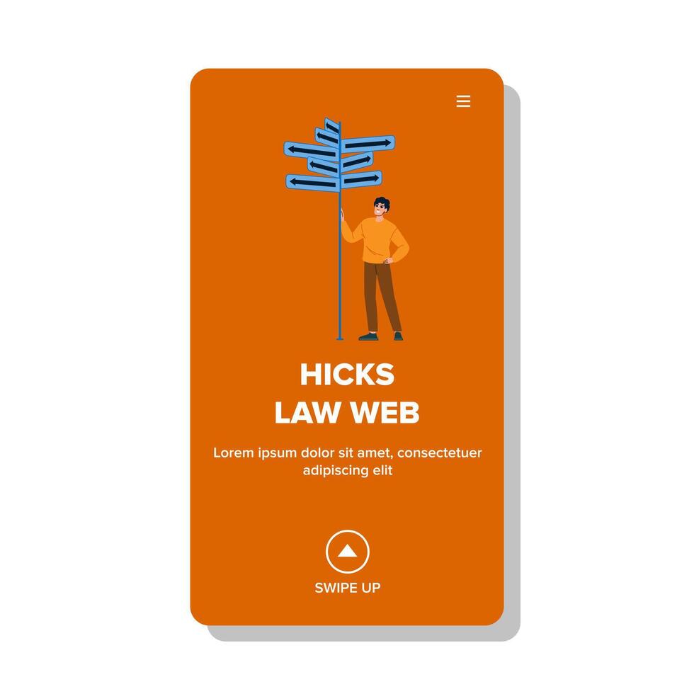 experience hicks law web vector