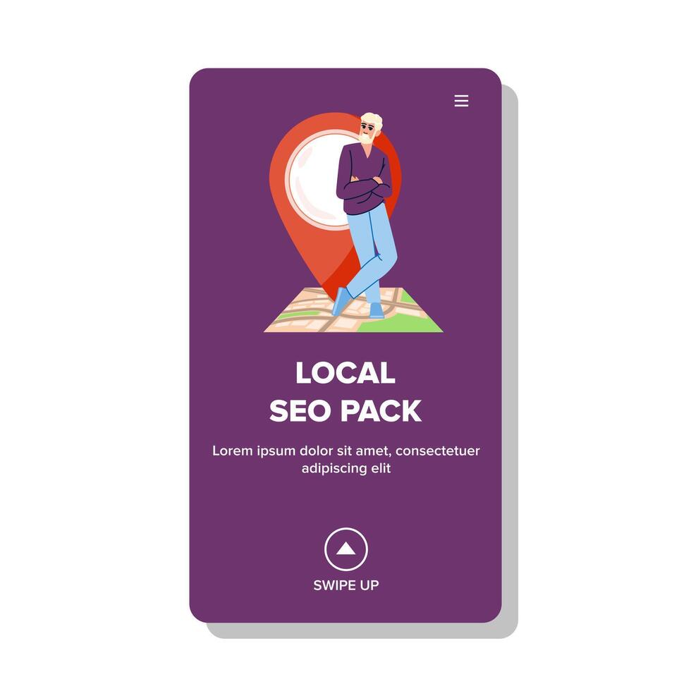 google local seo paquete vector