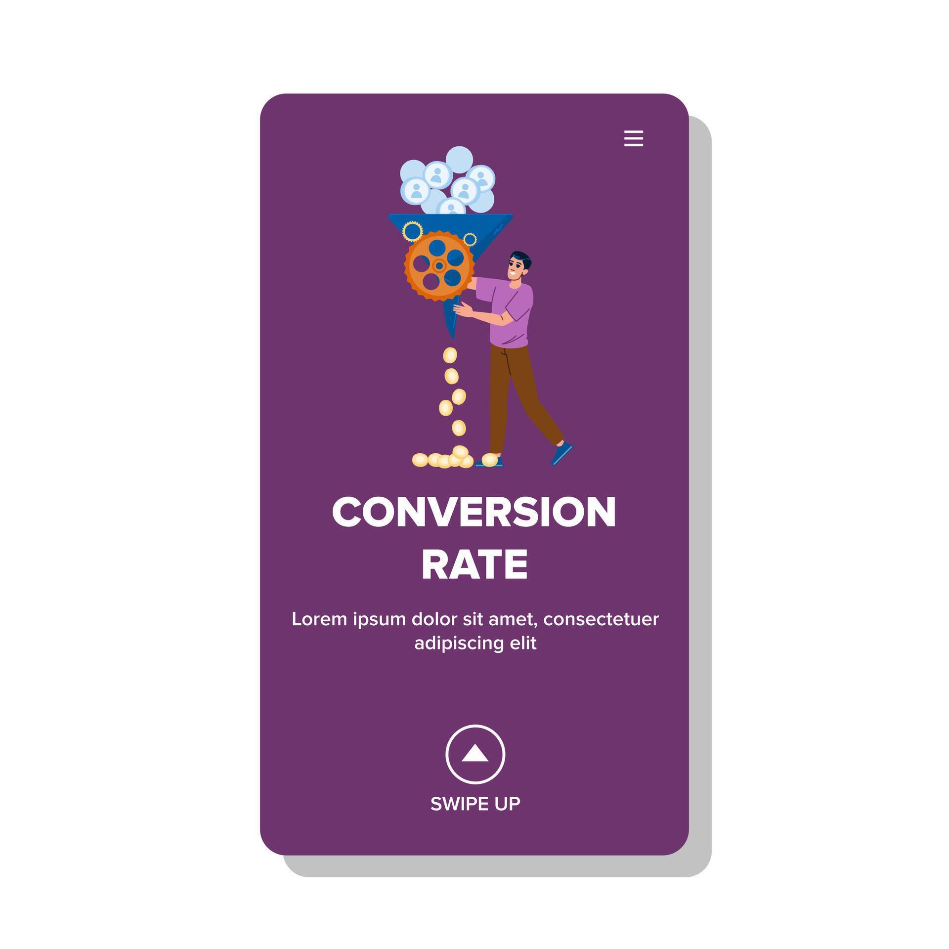 optimization conversion rate 43257460 Vector Art at Vecteezy