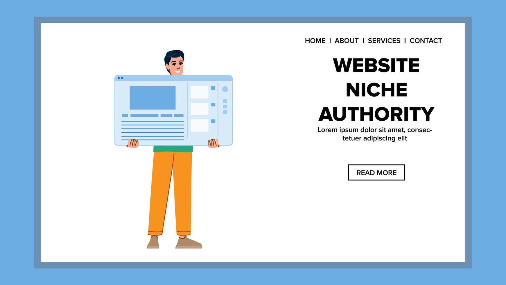 seo website niche authority vector