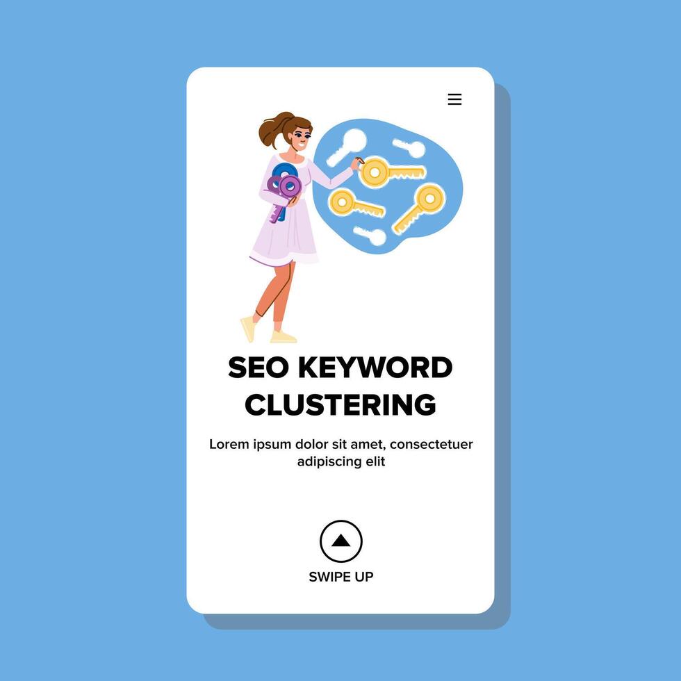 content seo keyword clustering vector