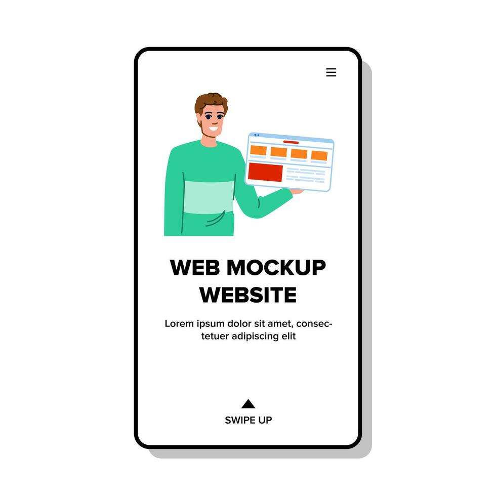 user web mockup website vector