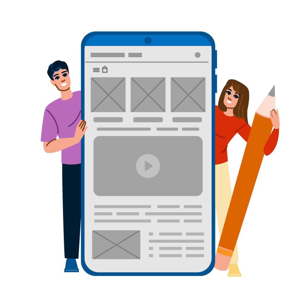 interface wireframe website vector