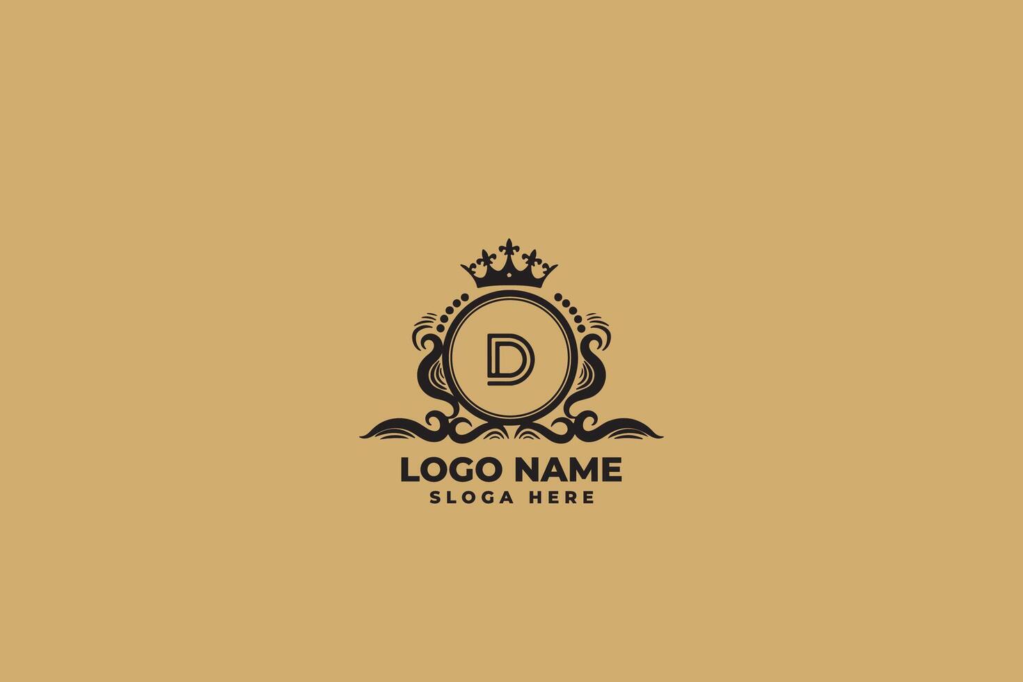 Luxury Letter D Logo Design vector