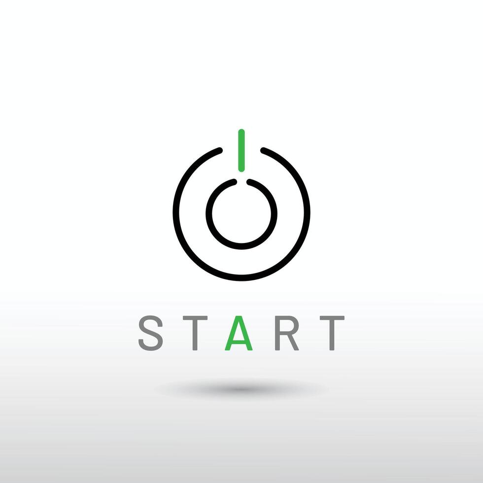 Power icon. Start Switch sign and symbol. Line with editable stroke vector