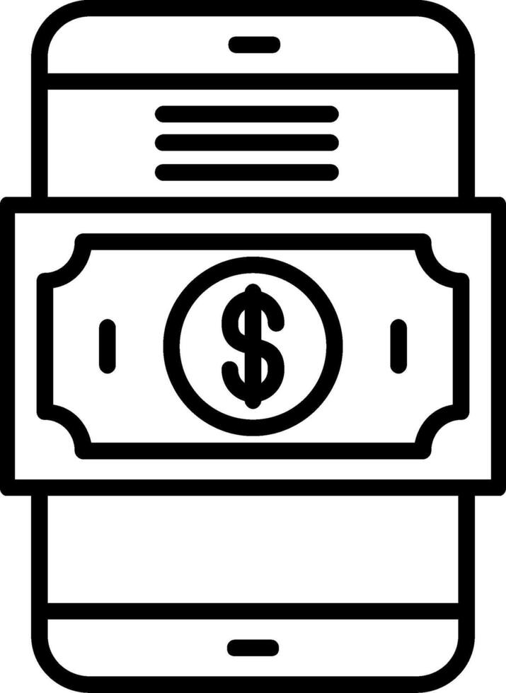 Mobile Payment Line Icon vector