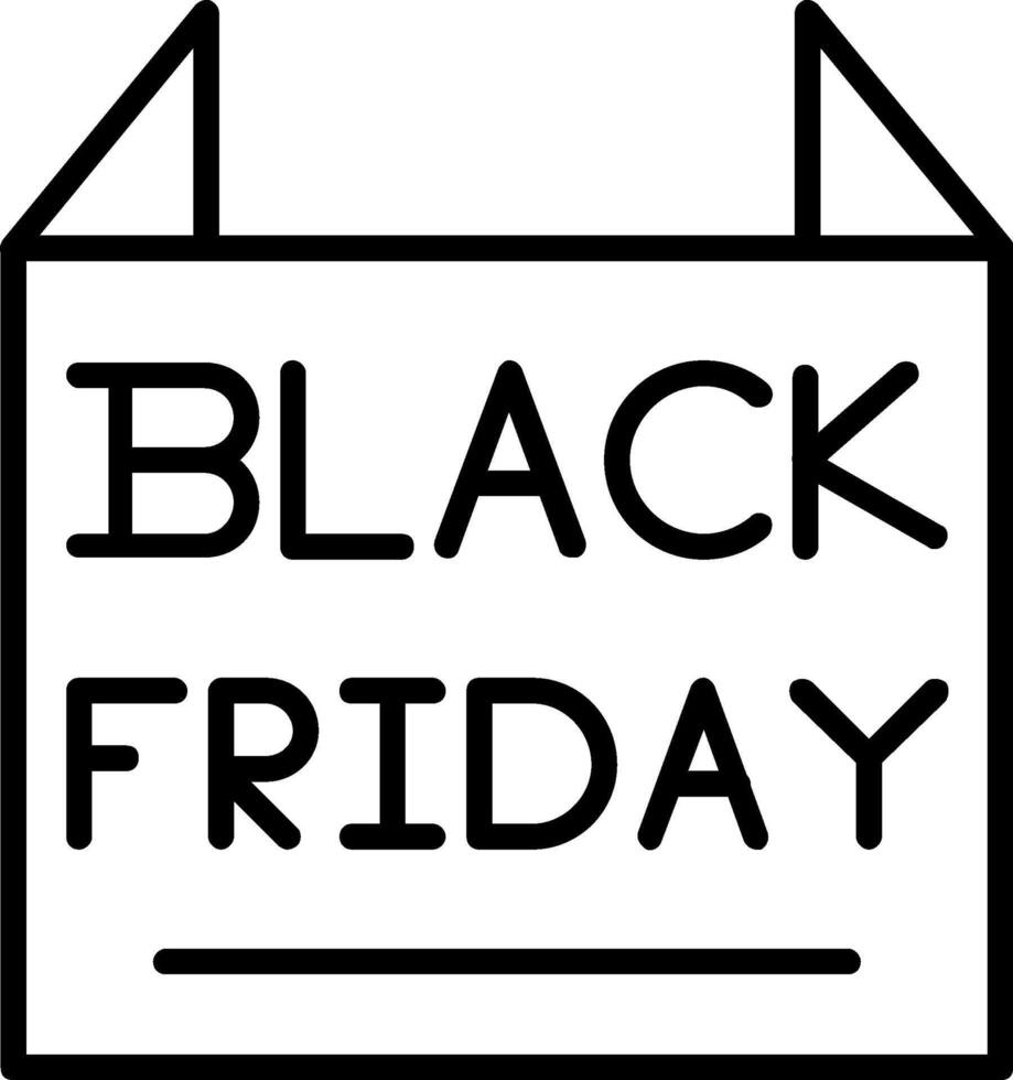 Bless Friday Line Icon vector