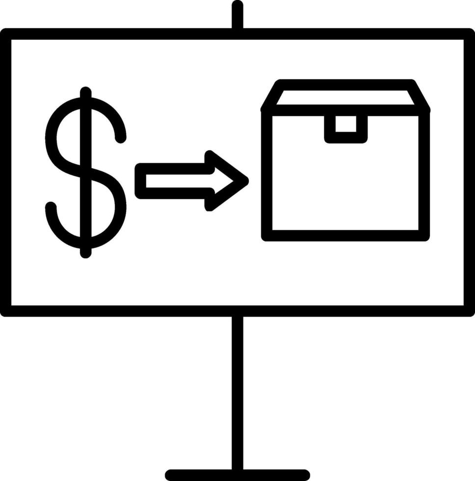 Sales Planning Line Icon vector