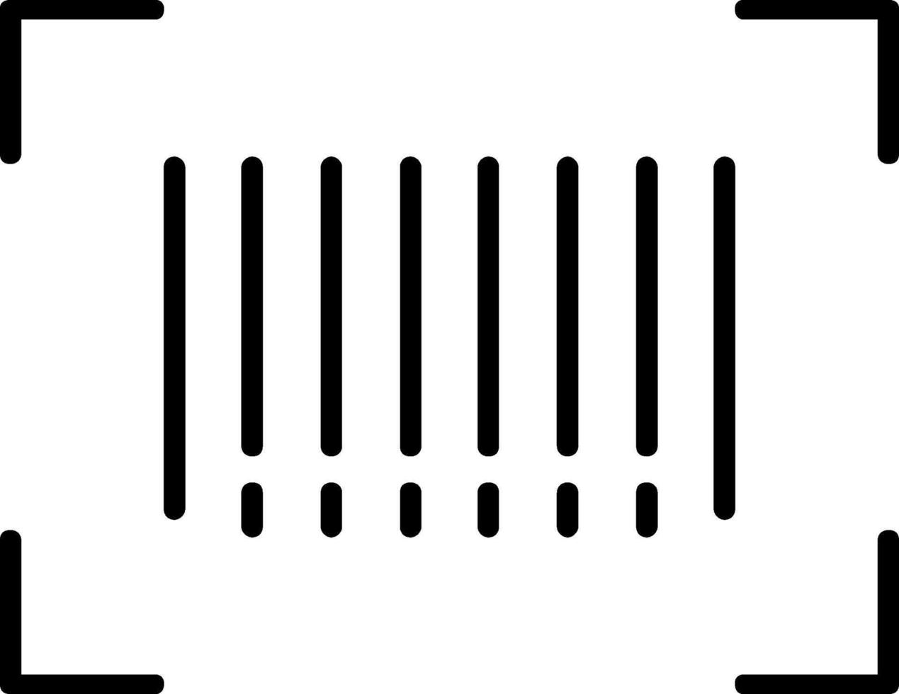 Bar Code Line Icon vector