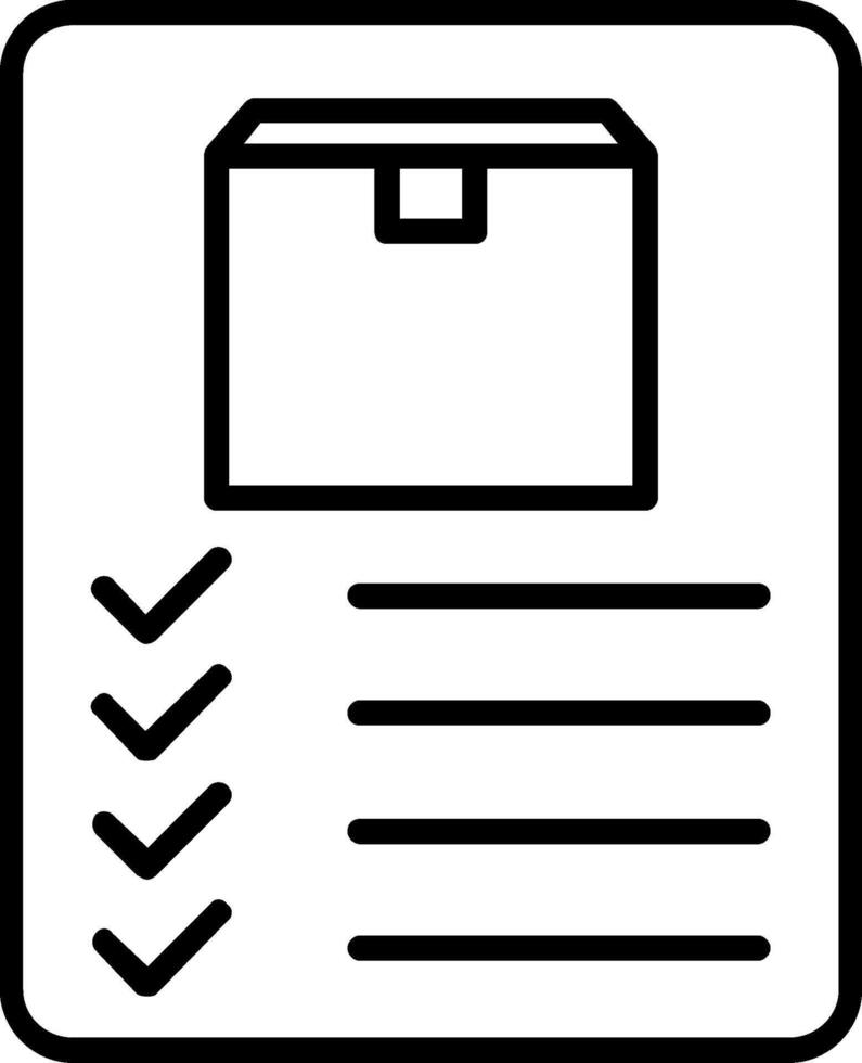 icono de línea de inventario vector