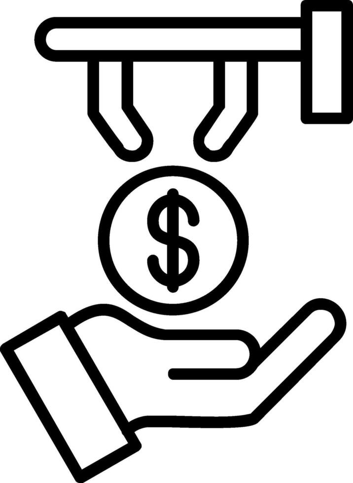Money Back Guarantee Line Icon vector