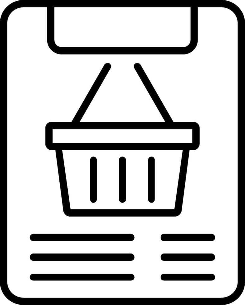 Purchase Order Line Icon vector
