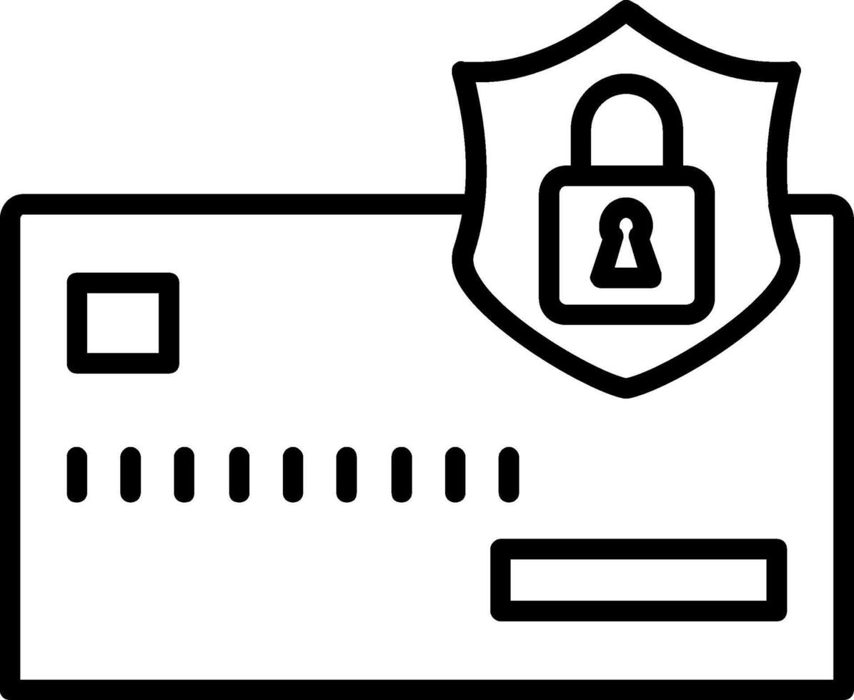 Secure Payment Line Icon vector