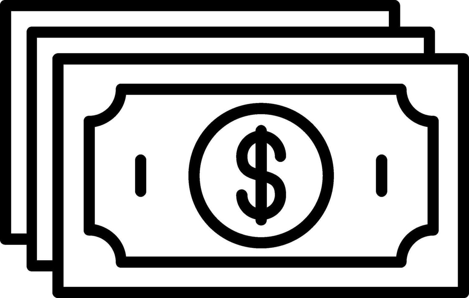 Cash Line Icon vector