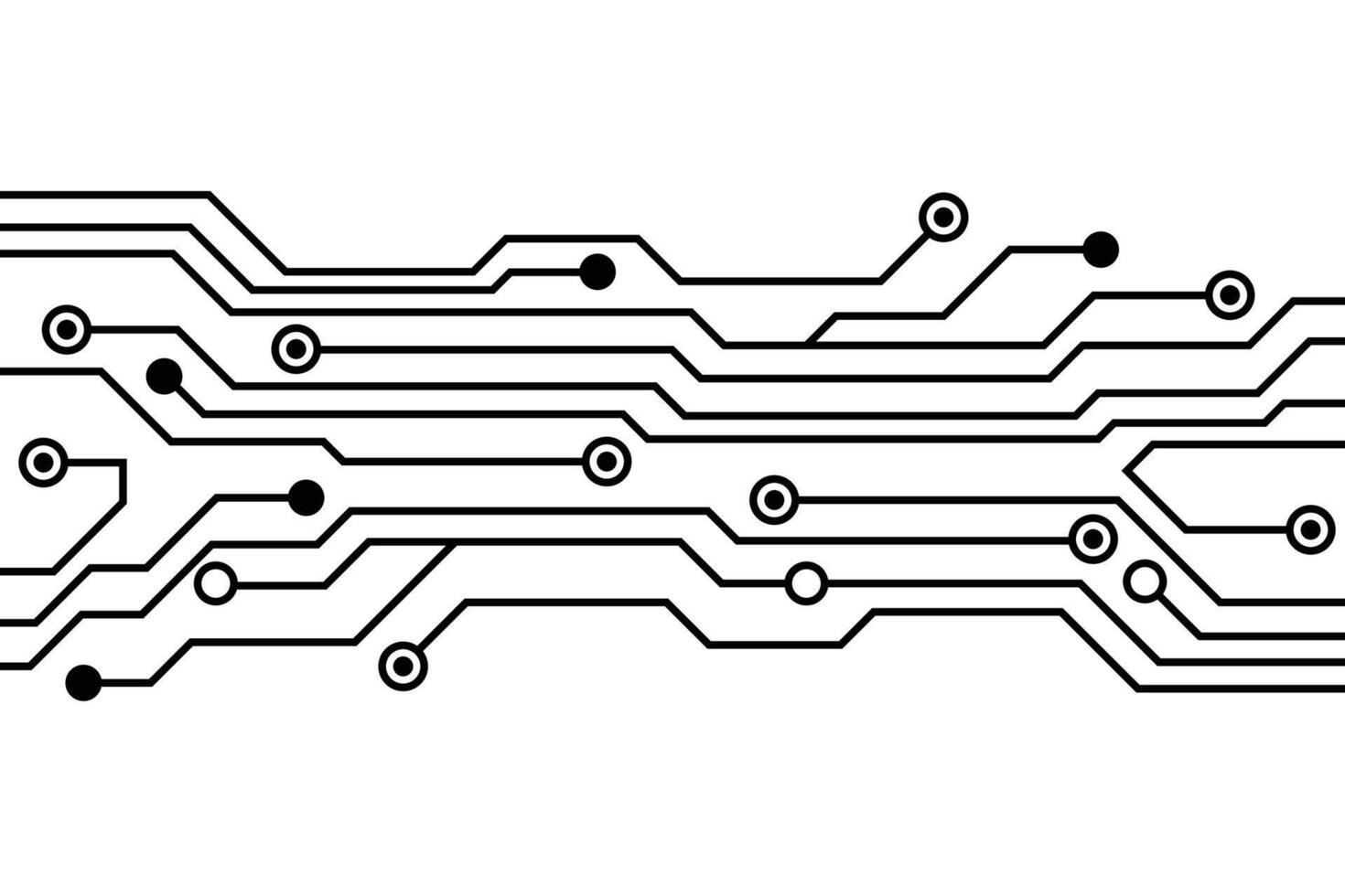 Abstract futuristic circuit board technology background. Circuit board with various technology elements. vector