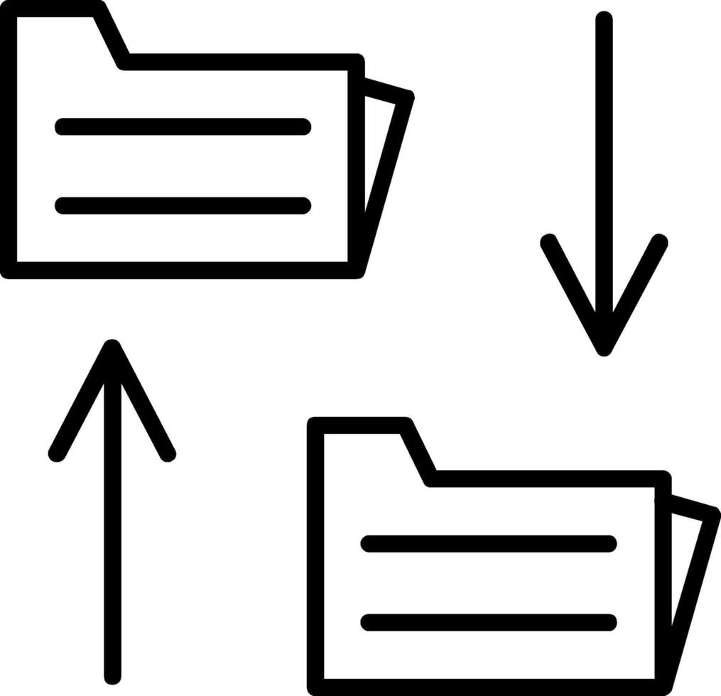 File Sharing Line Icon vector