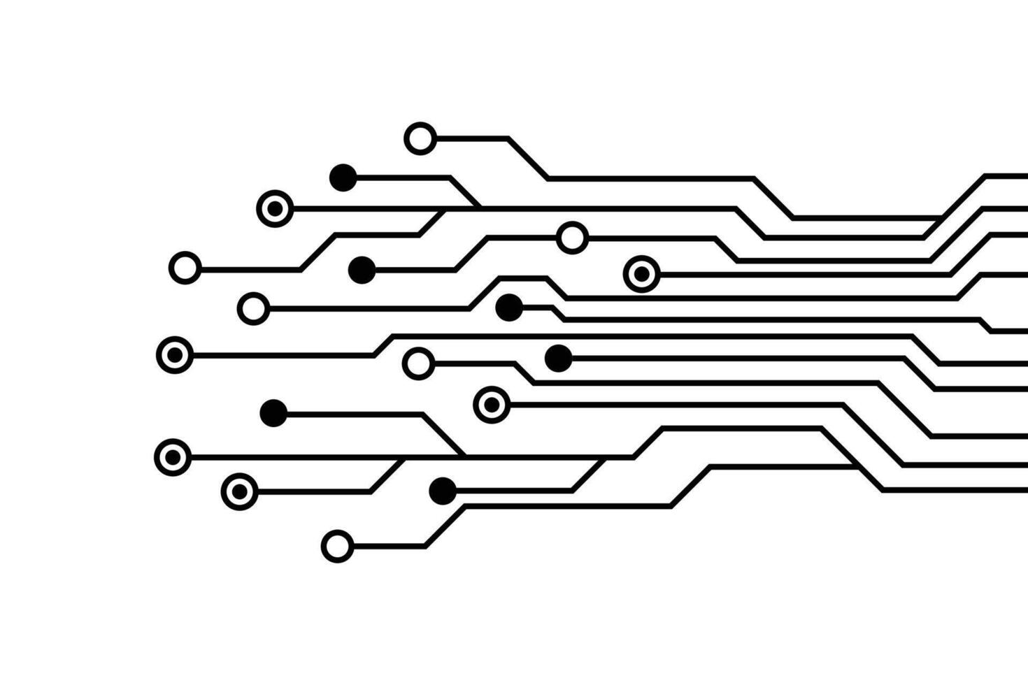 Abstract futuristic circuit board technology background. Circuit board with various technology elements. vector