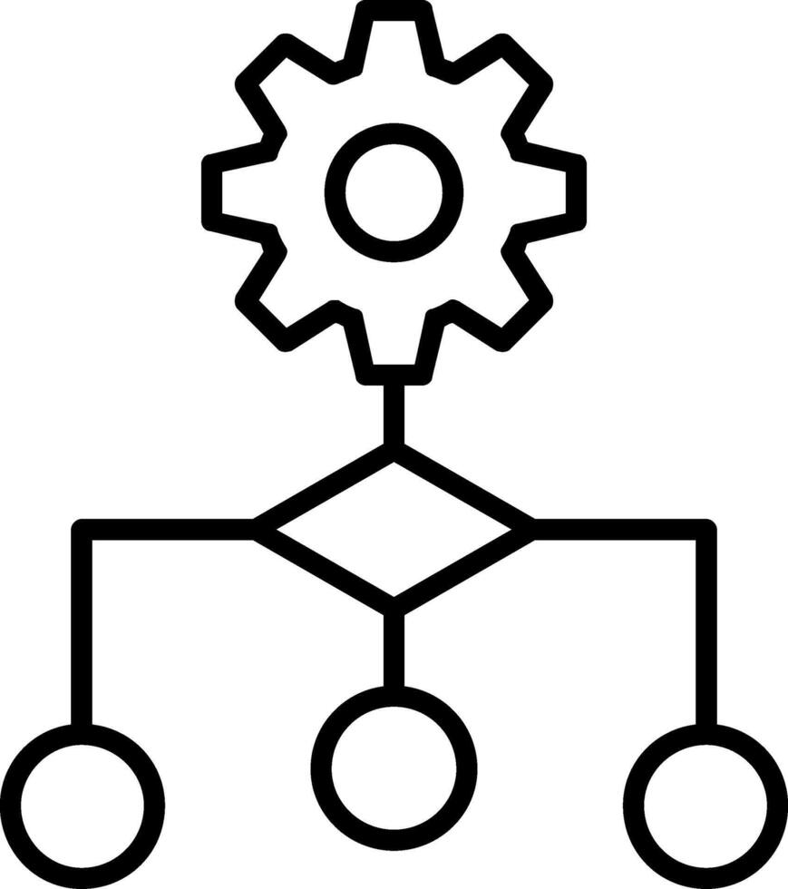 Algorithm Line Icon vector
