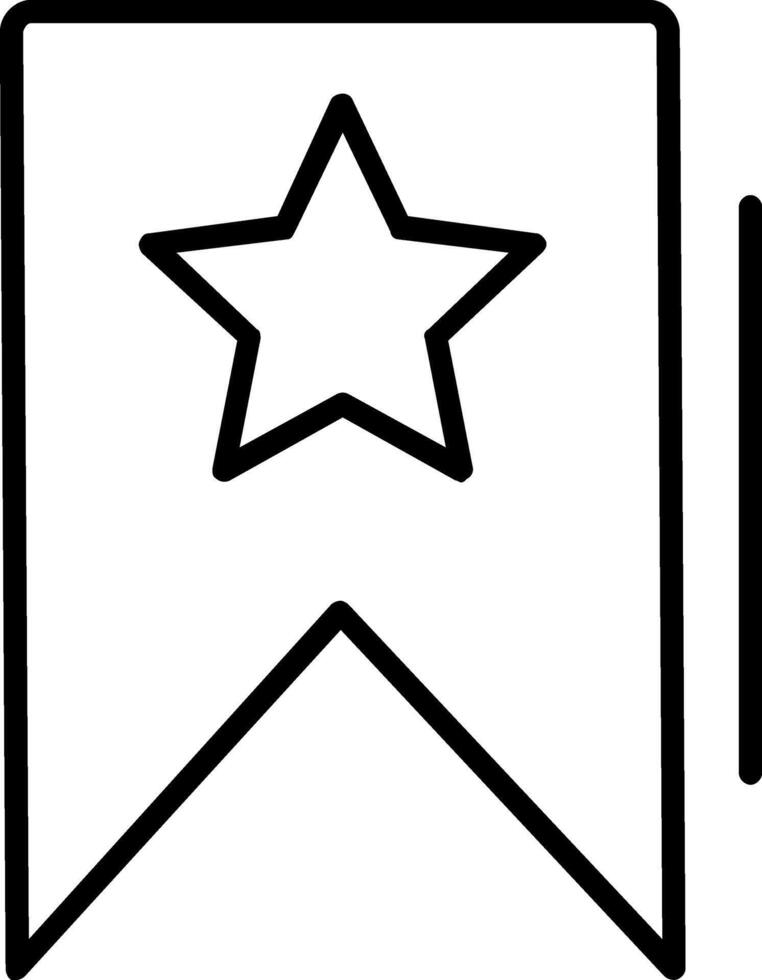 Bookmarking Line Icon vector