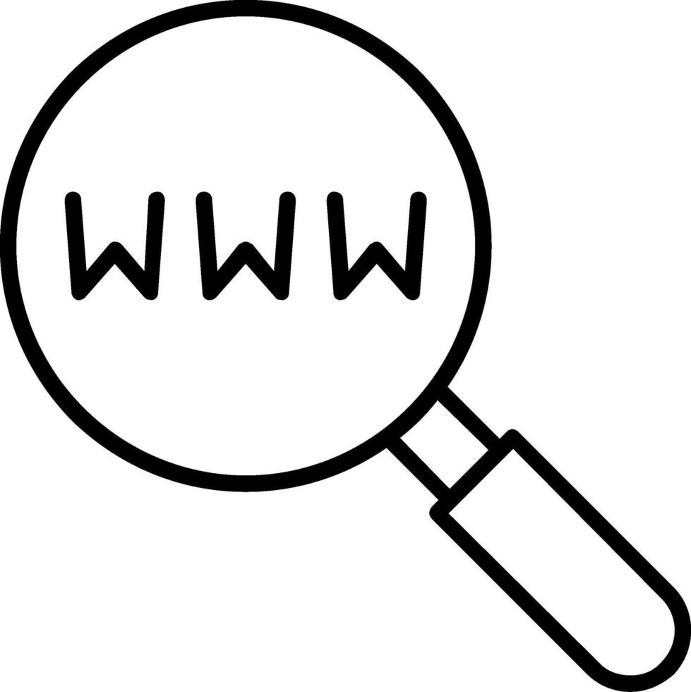 Keyword Research Line Icon vector