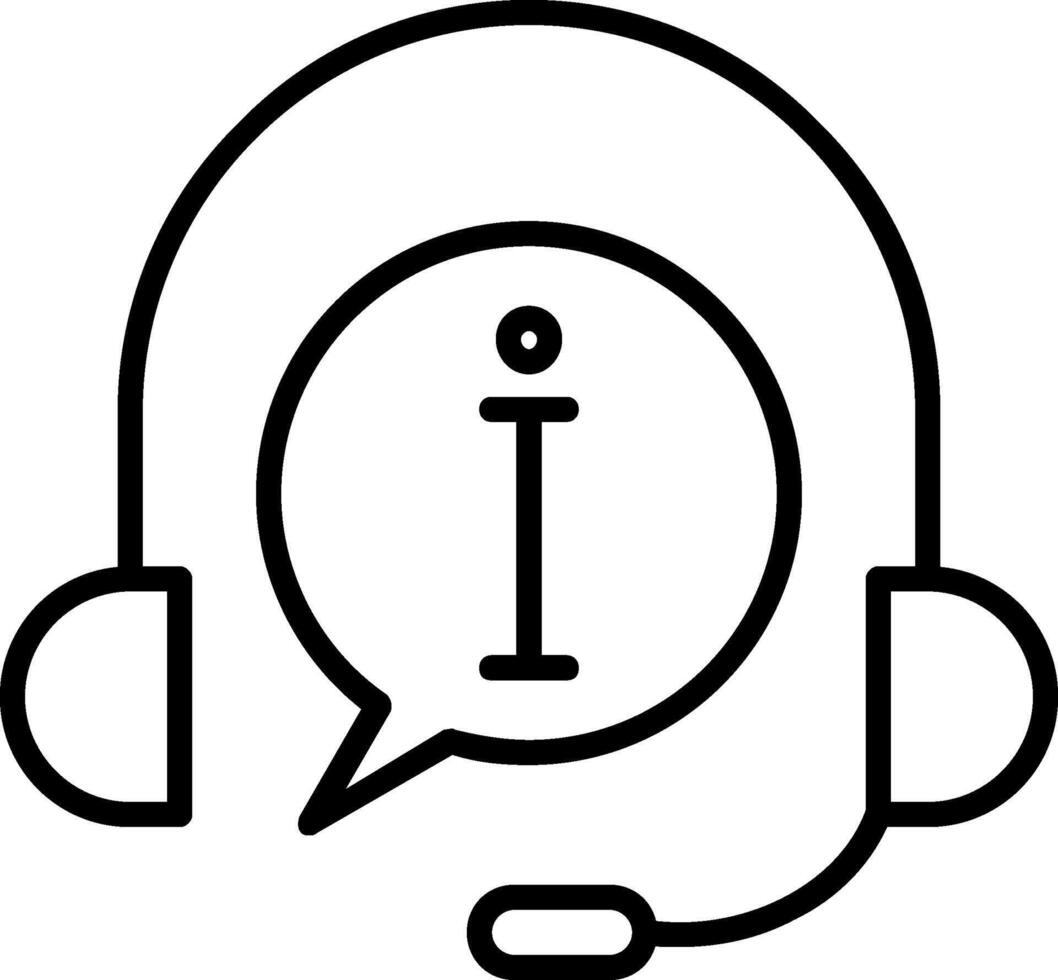 Customer Service Line Icon vector