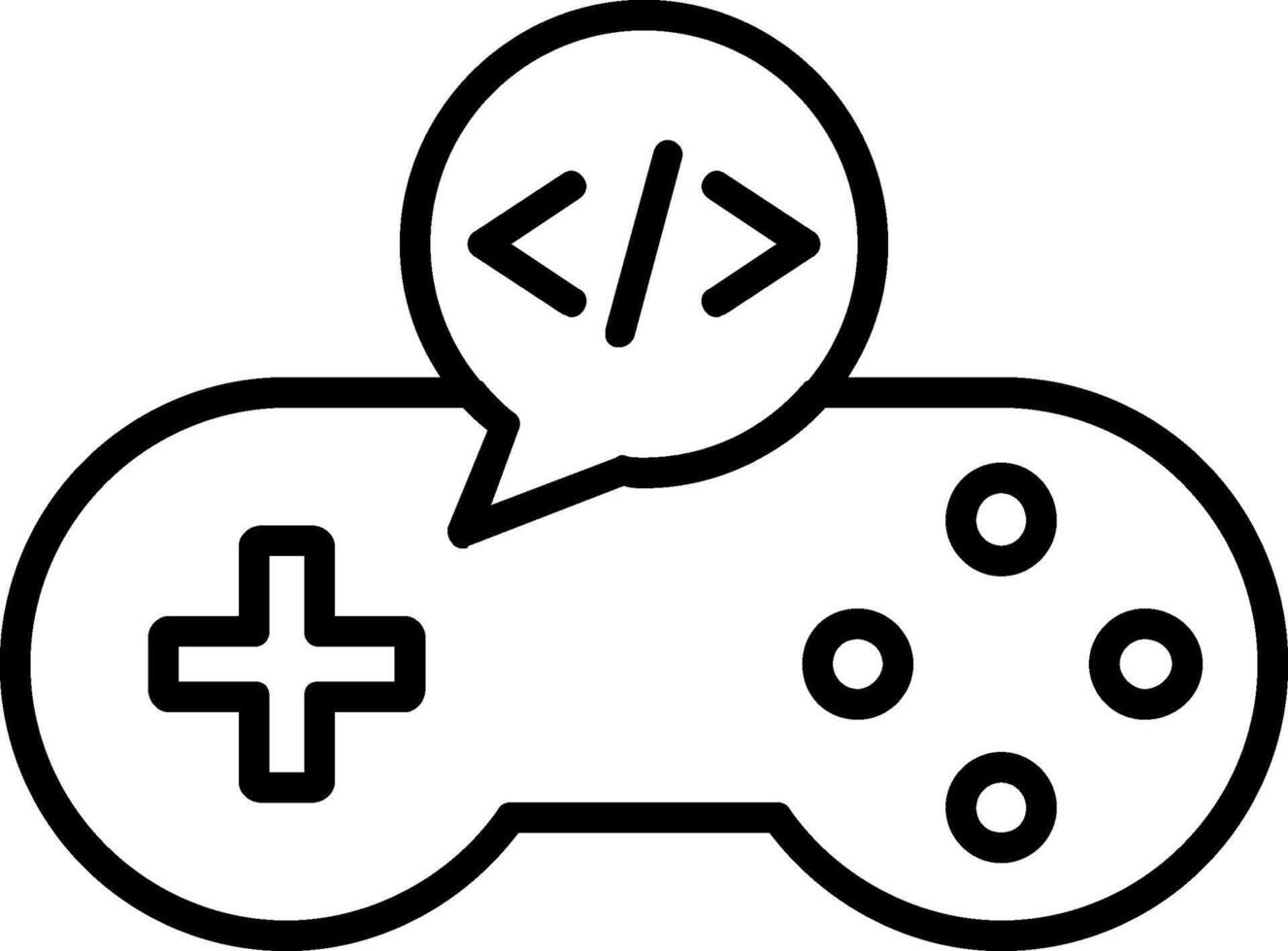 Game Develop Line Icon vector