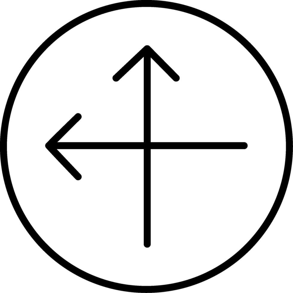 Intersect Line Icon vector
