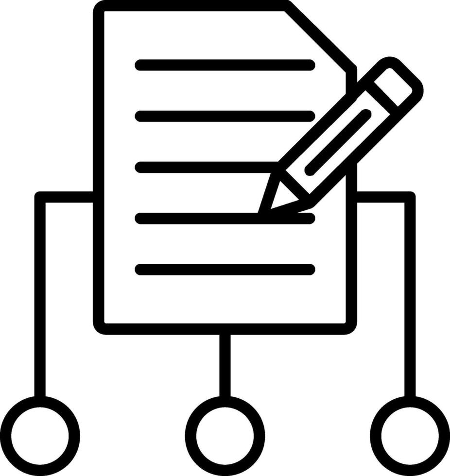 Content Management Line Icon vector