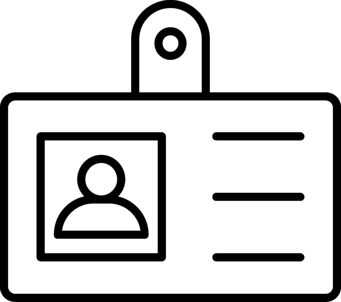 Business Card Line Icon vector