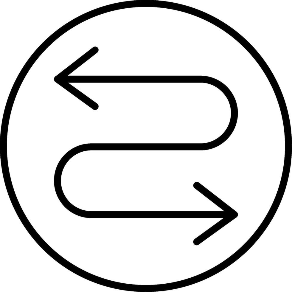 Zigzag Arrow Line Icon vector