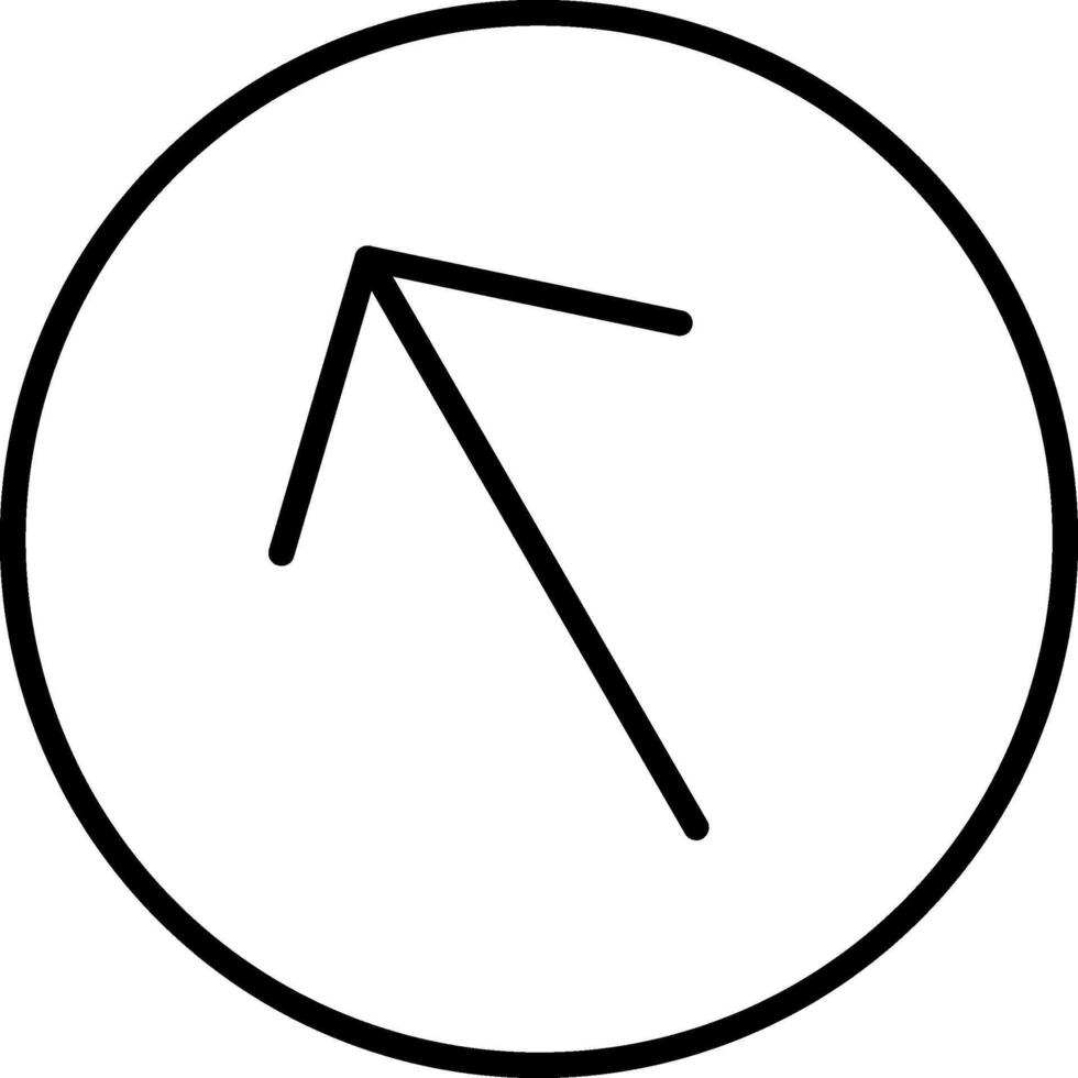 Upper Left Arrow Line Icon vector