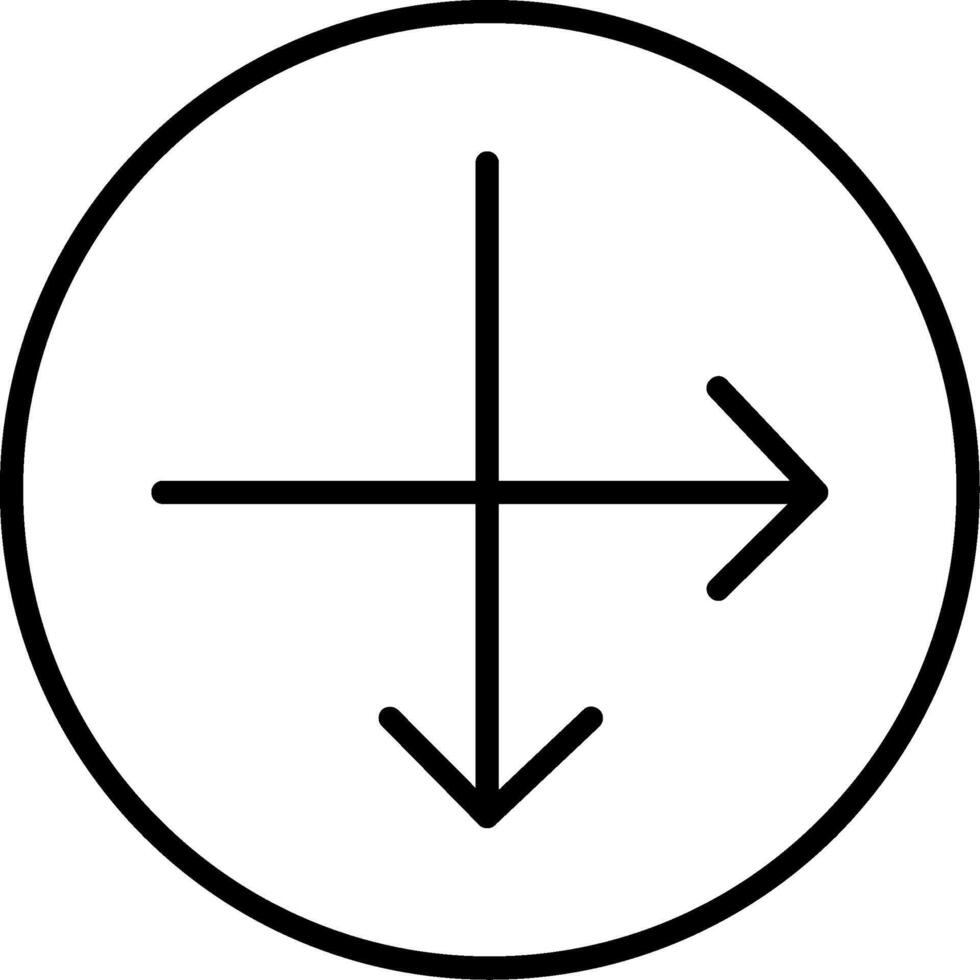 Intersect Line Icon vector