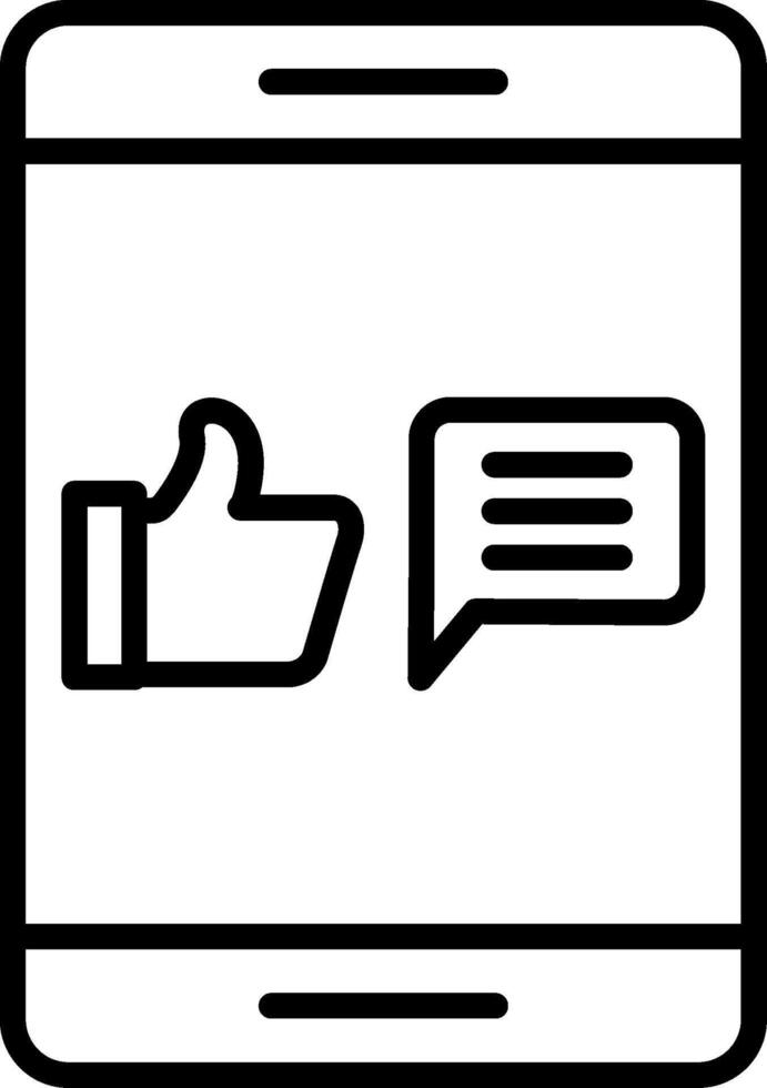 Feedback Line Icon vector