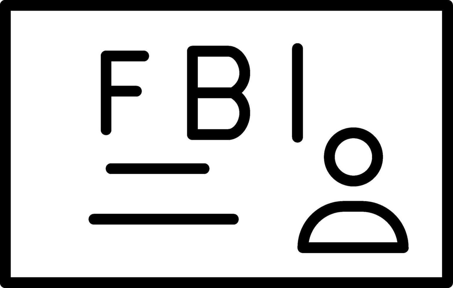 Fbi Line Icon vector