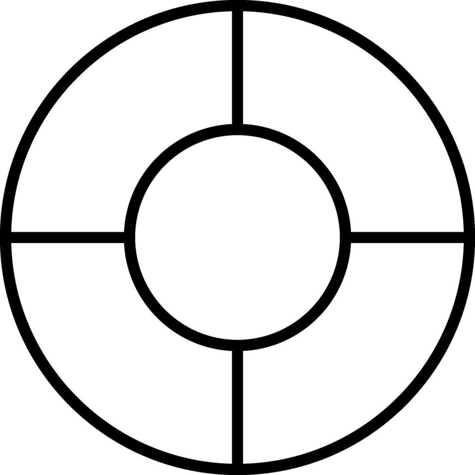 Color Wheel Line Icon vector