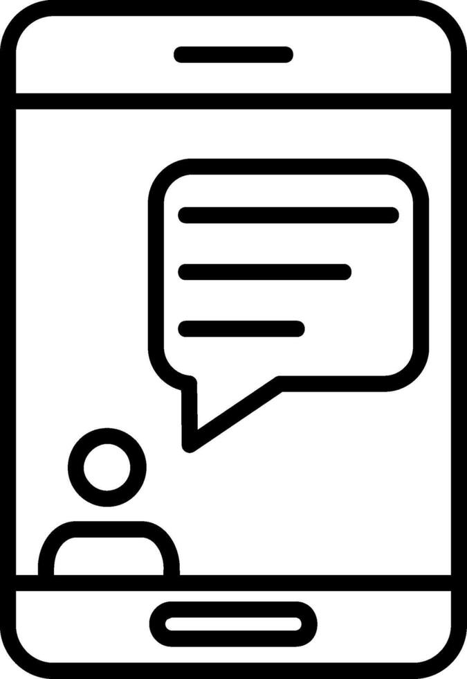 Chat Line Icon vector