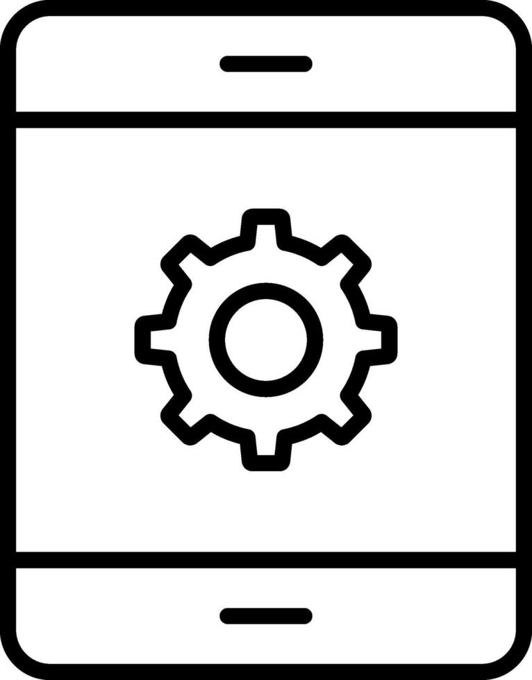 Mobile Phone Line Icon vector