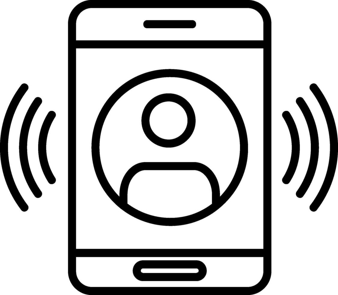 Call Line Icon vector