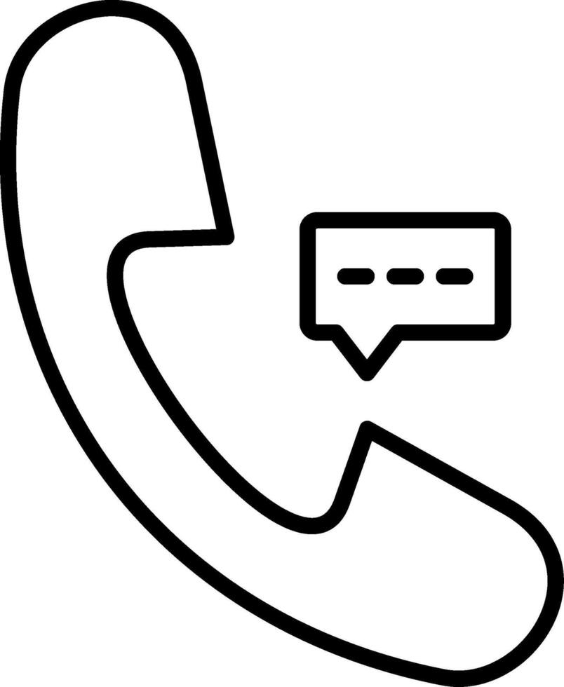 Hotline Line Icon vector