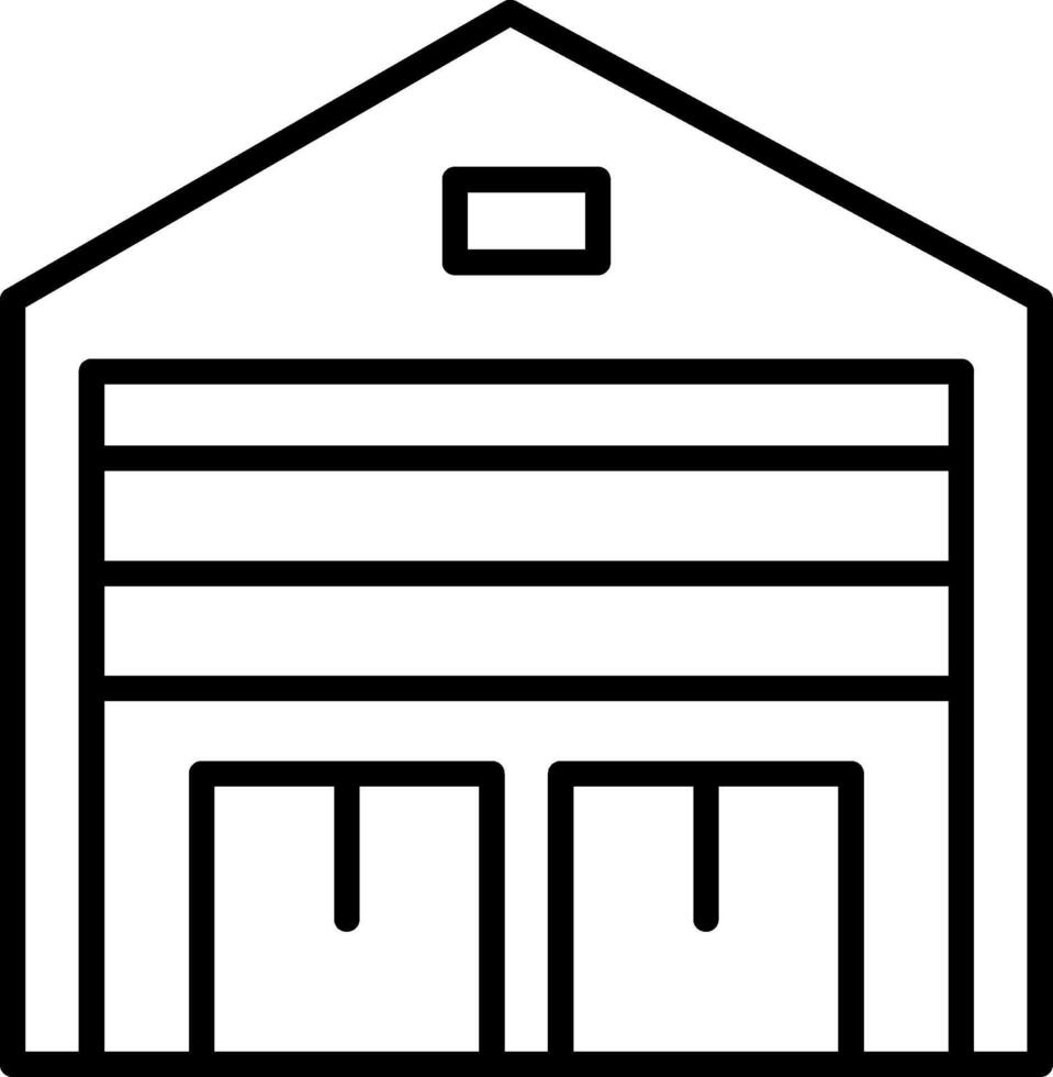 Warehouse Line Icon vector