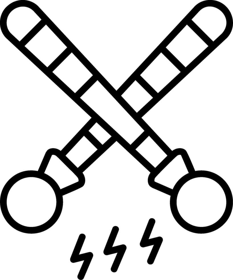 Drumsticks Line Icon vector