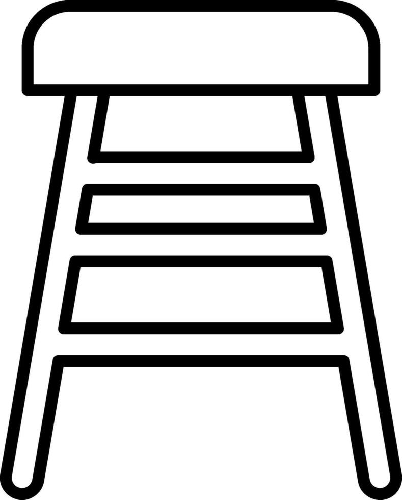 Bar Stool Line Icon vector