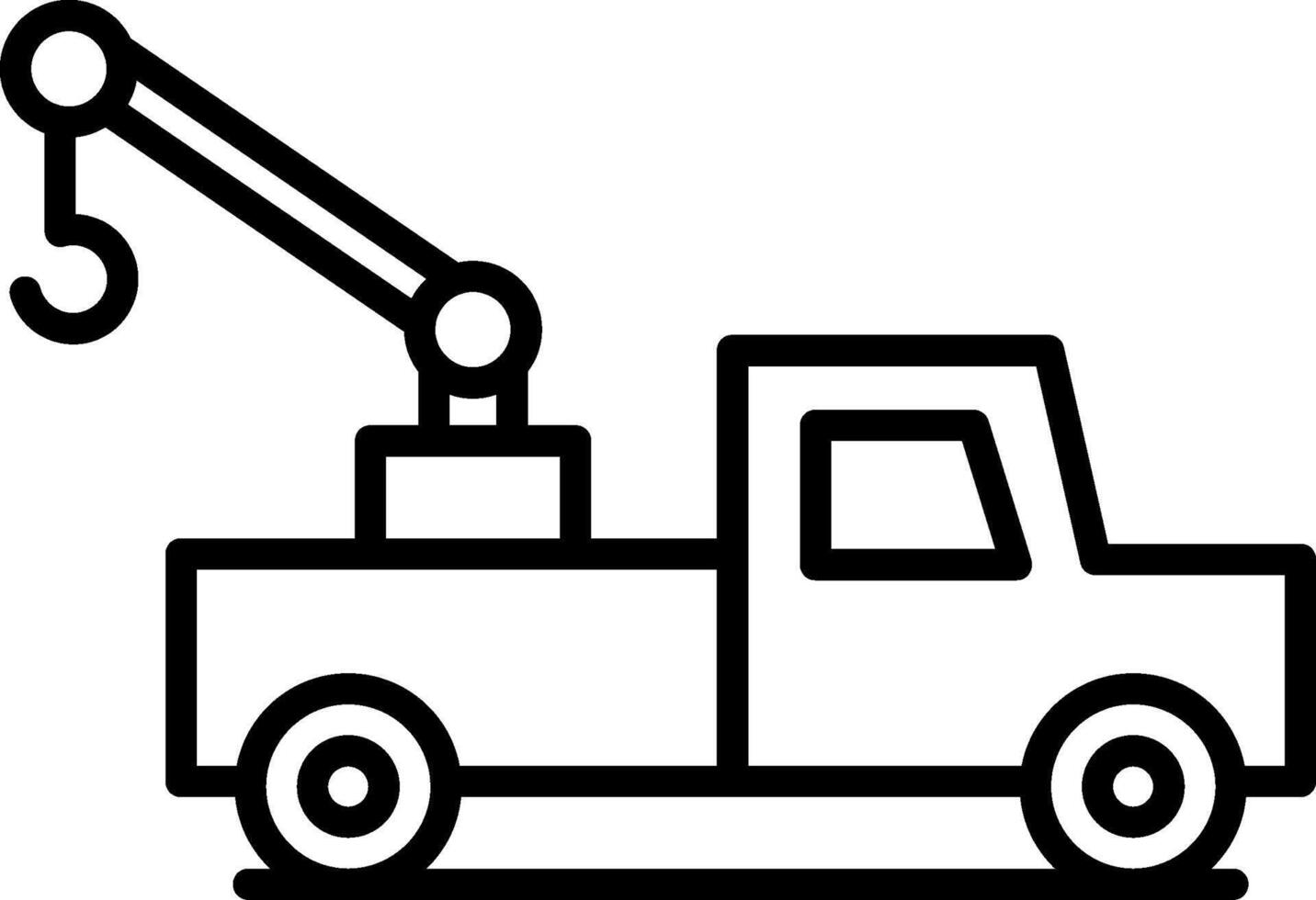 Tow Truck Line Icon vector