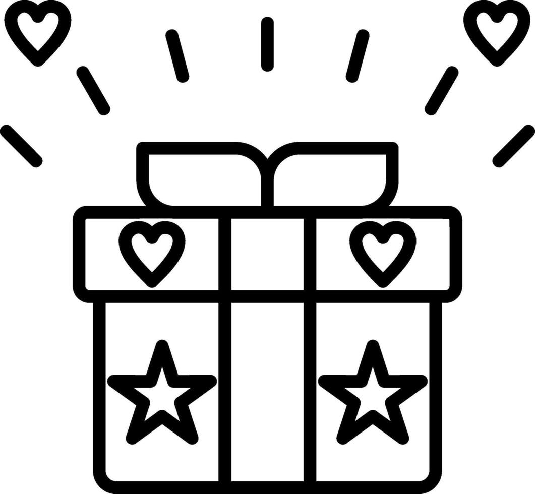 Gift Line Icon vector