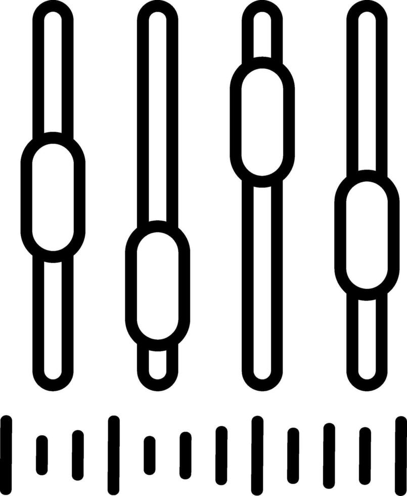 Music Bars Line Icon vector