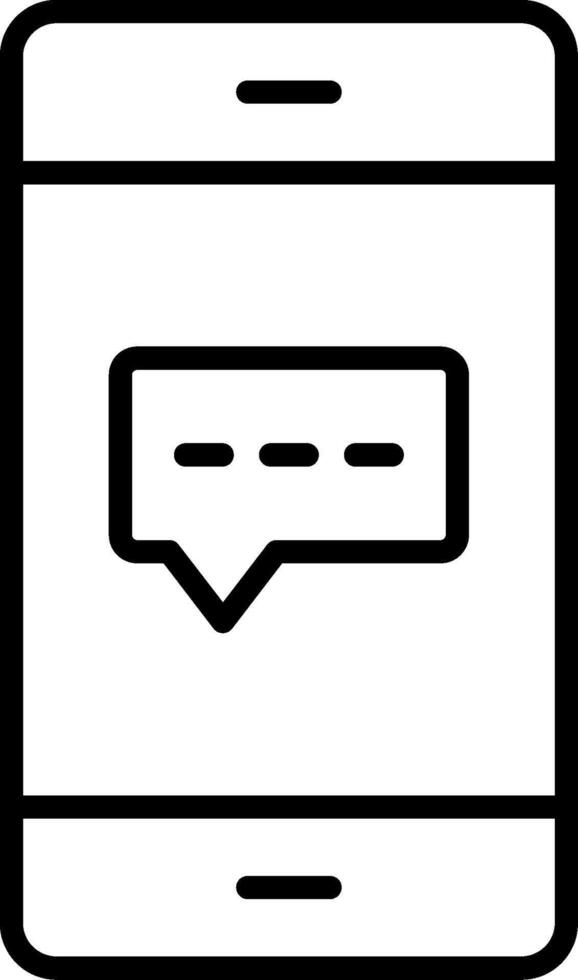 Live Chat Line Icon vector