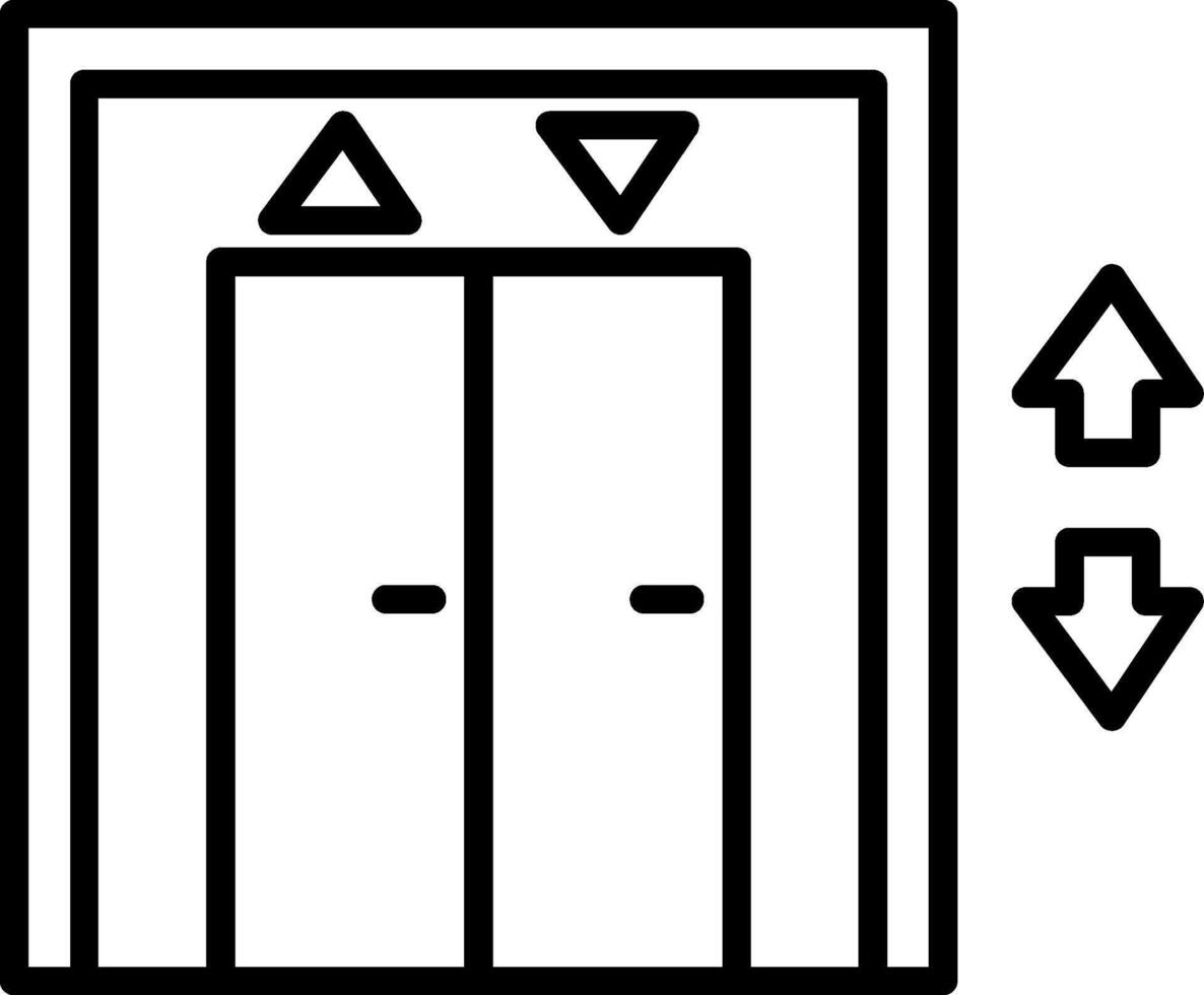 Elevator Line Icon vector