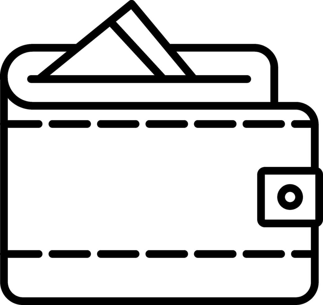 Wallet Line Icon vector