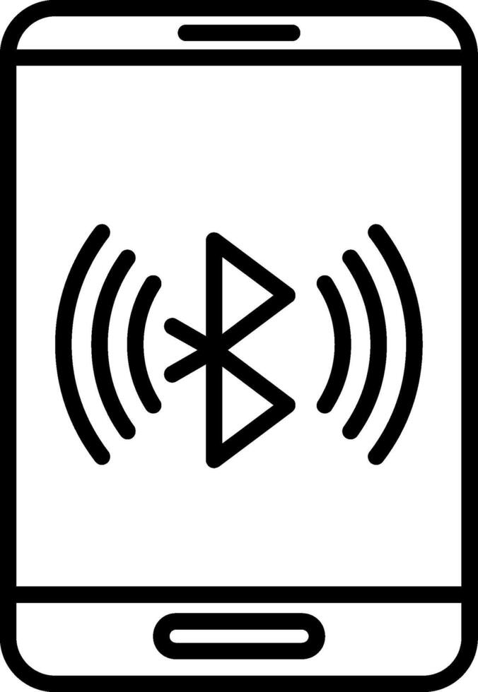 Bluetooth Line Icon vector